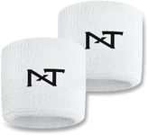 Nxtrnd Wristbands for Football, Wrist Sweat Bands, Sold as a Pair (White)