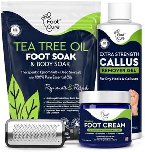 Tea Tree Callus Remover Gel & Foot Soak, Foot Cream for Dry Cracked Feet
