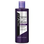 PROVOKE Touch Of Silver Brightening Purple Shampoo 200 ml, Neutralises Yellow and Orange tones, Formulated with Violet and Blue Pigments