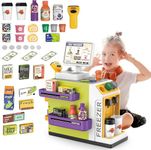 FunBlast Super Market Shopping Play Set for Kids - Fast Food Pretend Role Play Toys for Girls and Boys 3+ Years (46 Pcs)