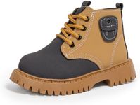 KIDSUN Toddler Boys Girls Boots Kids Work Boots Winter Snow Boot Lace Up Hiking Outdoor Shoes (Toddler/little Kid)