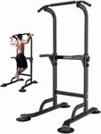 Leiblsufo Power Tower Dip Station Height Adjustable Exercise Equipment Fitness Workout Station Pull Up Bar for Home Gym