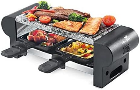 SENYA SYCK-G065 Raclette Device for 2 People with Removable Cooking Stone, Non-Stick Coating, 350 W, My Little Raclette