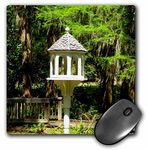 3dRose 8 x 8 x 0.25 Inches Mouse Pad (A Victorian Influenced Bird Feeder is a Lovely Garden Focal Point at Edisto Memorial Gardens Mouse Pad (mp_155296_1)