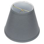 FenchelShades.com Lampshade 5" Top Diameter x 9" Bottom Diameter x 7" Slant Height with Clip-On Attachment for Standard Edison-Style Lightbulb (Linen Graphite)