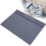 Watch Repair Pad, Watch Parts Tray, Watch Work Pads, Watch Pad Cushion, Watchmakers Tools, Non Slip Rubber Mat, Watch Repair Table Mat, Watchmaker Maintenance Accessory (Gray)