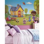 RoomMates Doc McStuffins Chair Rail Prepasted Mural 6' x 10.5' - Ultra-strippable