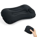 Kaket Inflatable Camping Pillow, Ultralight Inflating Pillow, Camping &Beach Travel Pillow, Ultra-light Camping Pillow for Adults & Kids (Black)