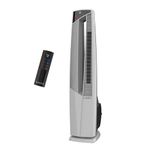 Lasko FHV820 Oscillating All Season High Velocity Hybrid Fan and Space Heater in One with Remote Control, Timer, and Thermostat for Year Round Indoor Home Use, White, 37.52" High