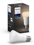 Philips Hue E27 Hue White LED Smart Bulb, Bluetooth & Zigbee Compatible (Hue Hub Optional), Compatible with Alexa & Google Assistant