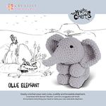 Bernat Knitty Critters-Ollie Elephant, Pale Grey, 1 x 300g Ball, 8mm & 5mm Crochet Hook, Yarn for features, Toy Stuffing, Pattern