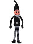 Toyland® Elves Behavin Badly 12 Inch Girl Elf Bend & Pose Soft Toy Dressed In Black With Long Legs, Soft Body & Vinyl Head - Christmas Novelty Toys