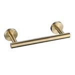 Hoooh Small Kitchen Towel Bar 9" Stainless Steel Cabinet Hand Towel Bar Hanger Rail Towel Rod Round Modern Style Brushed Gold Finish, A100L23-BG