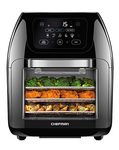 CHEFMAN Multifunctional Digital AirFryer+ Rotisserie,Dehydrator, Convection Oven17 Touch Screen Presets Fry,Roast,Dehydrate, Bake, XL 10L Family Size,Auto Shutoff,Large Easy-View Window Black,10 Quart