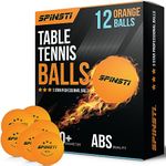 SPINSTI Table Tennis Balls (12 Balls) |3 Star 40+ Professional Orange Table Tennis Balls for Indoor Sports | Premium Orange ABS Quality Ping Pong Balls | Spherical Celluloid Free