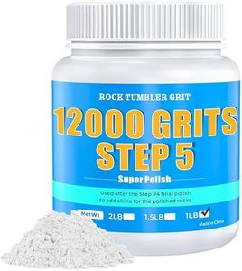 Rock Tumbler Polish – 12000 Grit Aluminum Oxide for Final Finish, Step 5 Advanced Polishing Grit for Higher Gloss, Rocks, Gems, Glass & Jewelry Making, Ultra-Fine Polish Refill, 1 lb