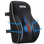 AUVON Lumbar Support Cushion, Ergonomic Memory Foam Back Support Pillow with Straps for Office Chair, Car Seat, Home, Office