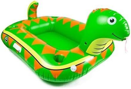 BigMouth Inc. Floating Drink Cooler, Inflatable Snack and Beer Holder for Pool, Lake, or River, 46 qt Capacity, 4 Cup Holders, Easy Raft Attachment - Snake