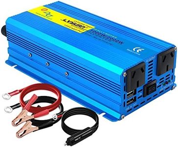 Cantonape 1000W/2000W(Peak) Pure Sine Wave Power Inverter DC 12V to 240V AC with 3.1A USB Car Adapter for Car Boat RV Solar Power