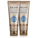 Jergens Natural Glow +Firming Daily Moisturizer & Gradual Sunless Self Tanning Body Lotion for Dry Skin, Medium to Deep Shade Pack of 2 (2 x 200 mL), Tan