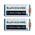 Waveshare 2PCS 2.13inch E-Ink Display HAT V4 Version Compatible with Raspberry Pi 4B/3B+/3B/2B/B+/A+/Zero/Zero W/WH/Zero 2W Series Boards 250x122 Resolution SPI Interface Supports Partial Refresh