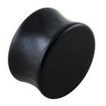 MONSTER PIERCING 6MM Solid Black UV Acrylic Double Flared Ear Plug Ear Gauge - UV Ear Plug- Plug and Tunnels - Sold by Piece