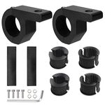 QIMEI-SHOP Light Bar Mount Kit 19-32mm Universal Work Light Tube Clamp Mounting Brackets for Off-Road Vehicles Car Truck Boat Black 2 Set