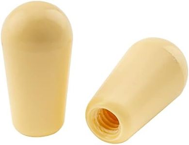 Musiclily Pro Metric Thread Plastic Guitar 3 Way Toggle Switch Tips LP Pickup Selector Switch Caps Switch Knobs for Import Epiphone Les Paul Style Electric Guitar, Cream (Set of 2)