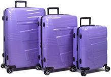 Dejuno Lumos Hardside 3-Piece Expandable Spinner Luggage Set, Lavender