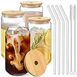 Drinking Glasses with Bamboo Lids a