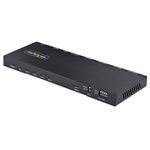 StarTech.com 4-Port HDMI Splitter, 4K 60Hz HDMI 2.0 Video, 4K HDMI Splitter w/Built-in Scaler, 1 In 4 Out HDMI Splitter, 3.5mm/Optical Audio Port, HDMI Display/Output Splitter (HDMI-SPLITTER-44K60S)