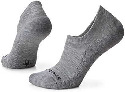 Smartwool Everyday Light Cushion Merino Wool No Show Socks for Men and Women, Light Gray, Medium