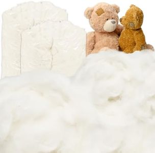 3 lb Natural Cotton Stuffing Raw Batting Fiber Combed Cotton for Pillow Couch Dolls White Cotton Filling for Stuffed Animals Crochet Stuffed Toys Art Crafts Supplies