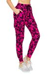 ALWAYS Women's Tie Dye Cargo Jogger Sweatpants - Skinny Fit Lightweight Premium Soft Stretch Pockets Pants 7238 Pink L