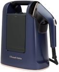 Russell Hobbs Handheld Clothes Steamer [1700W, 25g/min steam,45sec heatup,750ml water tank ] Steam Genie Maestro(2in1 steamer, Auto-shut off,portable, 2 attachments: clothes, curtains, fabrics) 27600