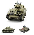 Haya Heng Long 1/16 Sherman M4A3 RC Tank Radio Remote Controlled Tank Model with Metal Steel Gearbox