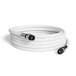 THE CIMPLE CO 15' Feet, White RG6 Coaxial Cable with Rubber booted - Weather Proof Indoor/Outdoor Rated Connectors, F81 / RF, Digital Coax for CATV, Antenna, Internet, Satellite, and More