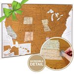 Maps International Scratch Off Travel Size Map Print - US National Parks - 17 x 11