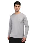 CHKOKKO Men's Regular Fit T-Shirt (AZGYMT103FSSANDXL_Grey_X-Large)