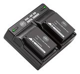 BM Premium 2 NP-W126S Batteries and Dual Bay Charger for Fujifilm X-T50 X-100F X-100V X100 VI X-S10 X-T100 XT-200 X-A7 X-H1 X-E2 X-E2S X-E3 X-Pro1 X-Pro3 X-A3 X-A5 X-A10 X-T3 X-T10 X-T20 X-T30 Camera