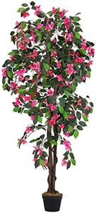 BTGGG Artificial Plant Outdoor in Pot 165cm Artificial Rhododendron Tree Blossom Tree Artificial for Indoor Outdoor Garden Front Door Home Decoration
