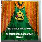 Talambralu Wedding Backdrop Cloth for All Festivals/House Hold Functions/Haldi Function/Ceremonies Coconut Leaf Design 10Ft * 8Ft ( Aaritaku ) Design 10 Feet Width * 8 Feet Length/Height