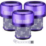 3Pack Replacement Filters for Dyson V11 Animal Complete Torque Drive, Accessories Compatible with V15 Detect Cordless Vacuum, Washable Reusable Filters Replaces Part 970013-02