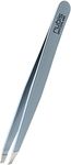 Rubis Classic Collection - Professional Eyebrow Tweezers Slanted Tip - Slanted Tweezers for Eyebrow Plucking and Hair Removal (Light Blue)