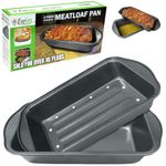 Evelots 2 Piece Non Stick Meatloaf Pan Drains Fat As It Cooks - Cooking & Baking