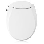 Brondell Bidet Toilet Seat Non-Electric Swash Seat, Fits Round Toilets, White – Dual Nozzle System, Ambient Water Temperature – Bidet with Easy Installation