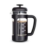 Easyworkz French Press 350ml Coffee Tea Maker with Borosilicate Glass, Soft Grip Handle