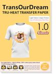 TransOurDream Light 1.0 - Heat Iron on Transfer Paper for Light and White Fabrics (5 Sheets, A4) Transfers Paper Iron-on for Light T-shirts Printable Heat Vinyl Transfer for Inkjet Printer