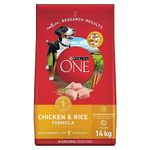 Purina ONE Smartblend Natural Dry Dog Food, Chicken & Rice 14 kg