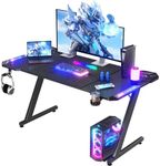 Homall Gaming Desk with LED Lights,